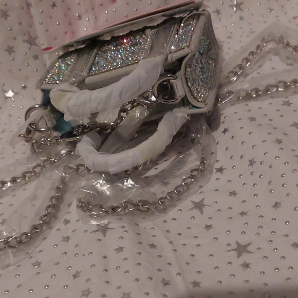 Betsey Johnson Teeny Tiny Crossbody Bag Silver Bags. Micro - Picture 4 of 6